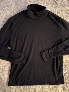 Abercrombie Black Mock Neck Long Sleeve Top Fitted